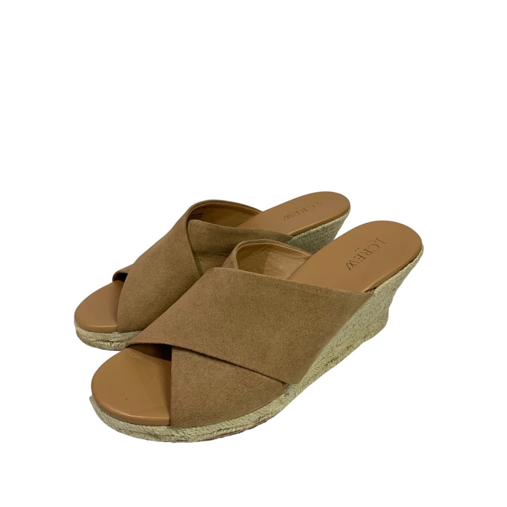Size 8 J.Crew Womens Espadrille Slide Shoe Sandals Brown Style BH223